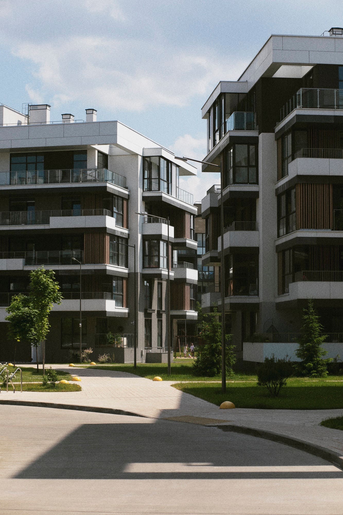Homes arranged around a shared garden and community
